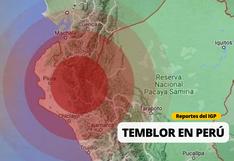 Temblor en Perú hoy: Dónde fue el epicentro y magnitud del último sismo según el IGP