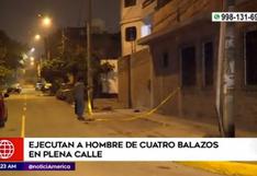 El Agustino: asesinan a hombre de cuatro disparos en la vía pública | VIDEO