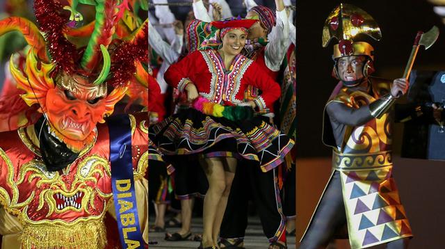 Artistas peruanos durante la ceremonia de clausura de los Juegos Panamericanos Lima 2019. (Foto: AFP)