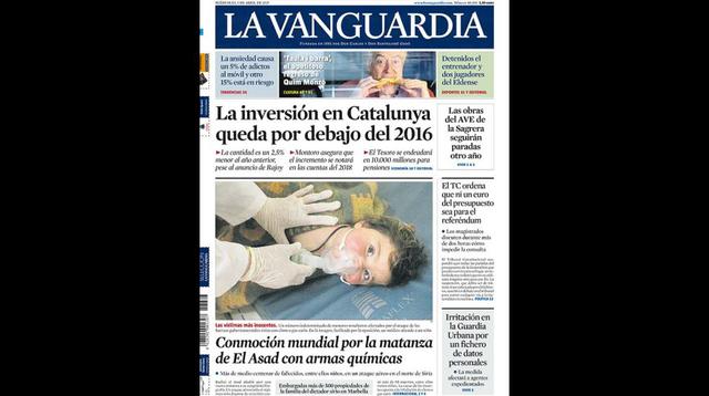 El salvaje ataque químico en Siria en las portadas del mundo - 11
