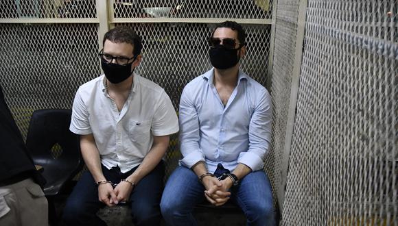 Los hermanos Luis Enrique y Ricardo Alberto Martinelli, hijos del expresidente panameño Ricardo Martinelli, fueron detenidos en Guatemala a pedido de Estados Unidos. (Foto: Johan ORDONEZ / AFP).