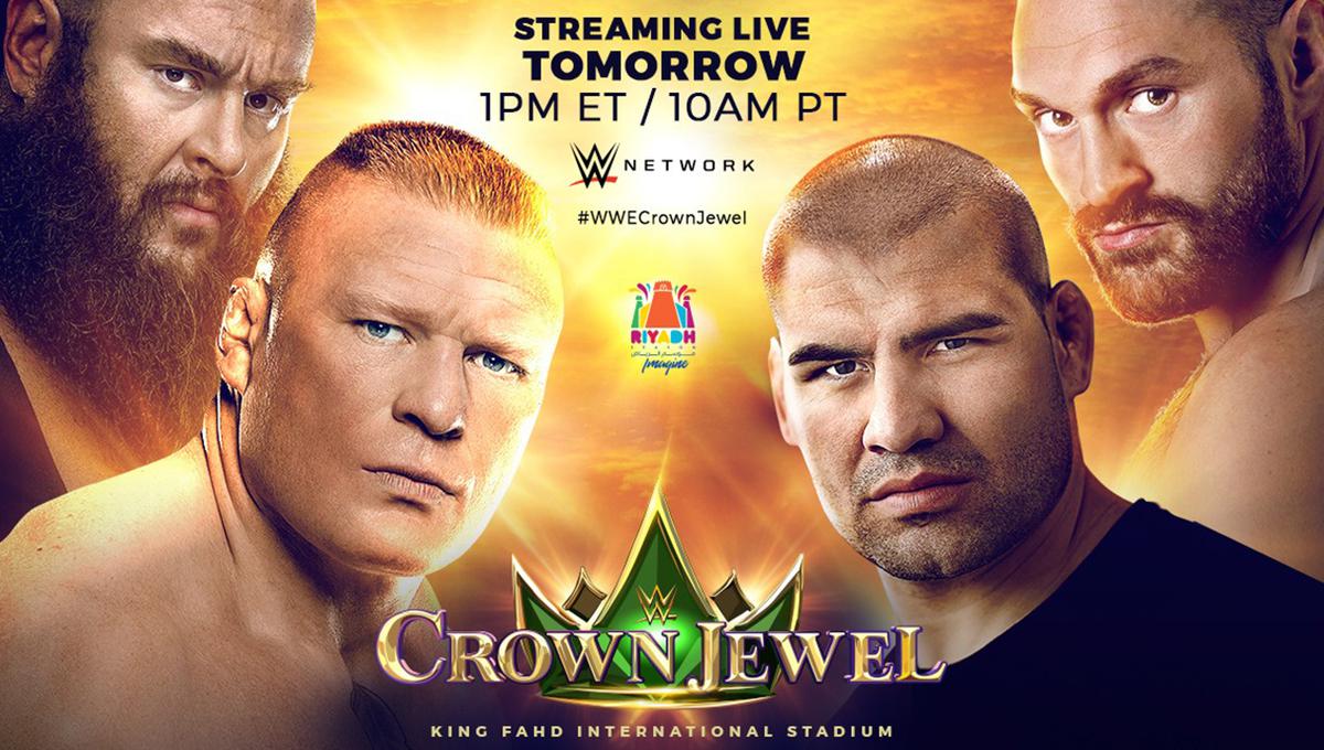 Brock Lesnar vs. Caín Velásquez, será el estelar de WWE Crown Jewel en Arabia Saudi. (Foto: WWE)