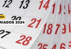 Calendario 2024 de Perú con feriados y días no laborables 