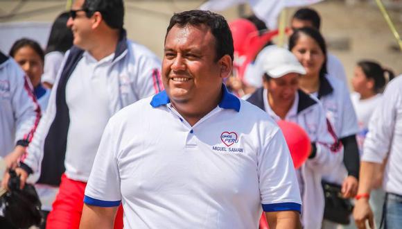 Miguel Ángel Saman, candidato a Punta Negra por Somos Perú, fue detenido esta mañana. (Facebook: Yo Apoyo a Miguel Saman)