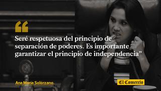 Ana María Solórzano: 10 frases de su gestión en el Parlamento