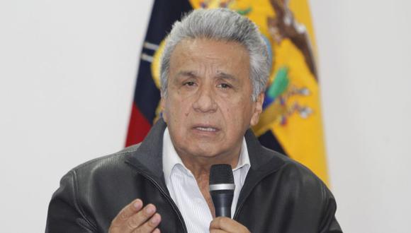 “¡La salud es un tema integral! Veté el Código Orgánico de Salud por consideraciones técnicas y porque no responde a las necesidades actuales de la población”, manifestó Lenín Moreno. (Foto: EFE/Presidencia Ecuador).