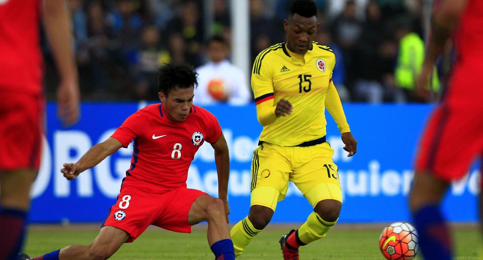 Colombia vs Chile se enfrentaron en el Olímpico de Riobamba por el Sudamericano Sub 20. (Foto: EFE)
