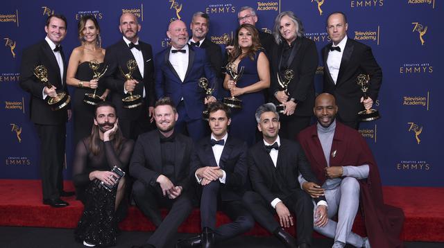Estrella de "Queer Eye", Jonathan Van Ness, fue así a la entrega del Creative Emmy 2018. (Fotos: Agencias)