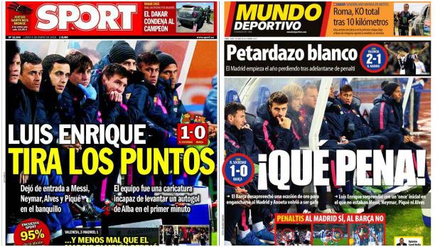 Barcelona: Luis Enrique es el centro de críticas de la prensa  - 1