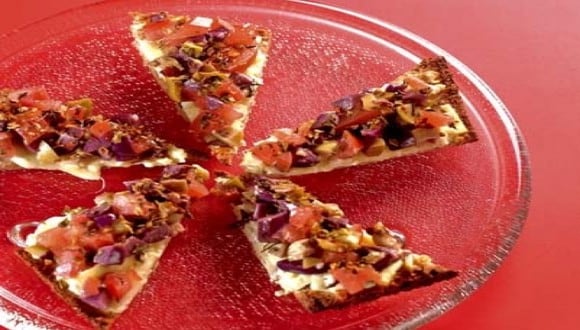 Triángulos de pizza especiada