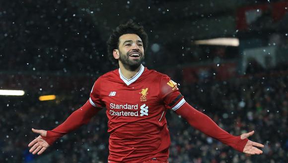 Mohamed Salah, estrella del Liverpool, está en la mira del Real Madrid y PSG. (Foto: AFP)
