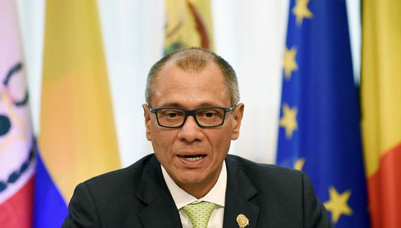 El exvicepresidente de Ecuador, Jorge Glas Espinel, asiste a una reunión en la sede de la Unión Europea, en Bruselas, el 11 de noviembre de 2016. (Foto de JOHN THYS / AFP)