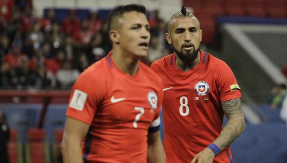 Alexis Sánchez y Arturo Vidal participaron con Chile en la Copa del Mundo 2014 y la Copa Confederaciones del 2017. Además lograron el bicampeonato histórico de la Copa América. (Foto: AFP)