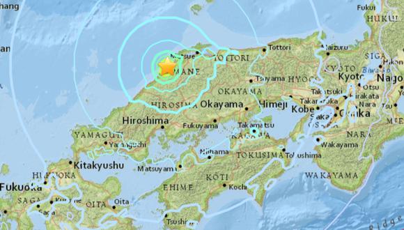 Un sismo remeció Japón este domingo. (Foto: USGS)