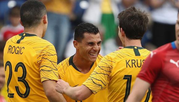 Australia aplastó 4-0 a República Checa en amistoso previo al Mundial Rusia 2018. (Foto: AFP)