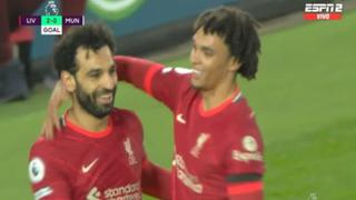 Mohamed Salah marcó el 2-0 de Liverpool sobre Manchester United | VIDEO