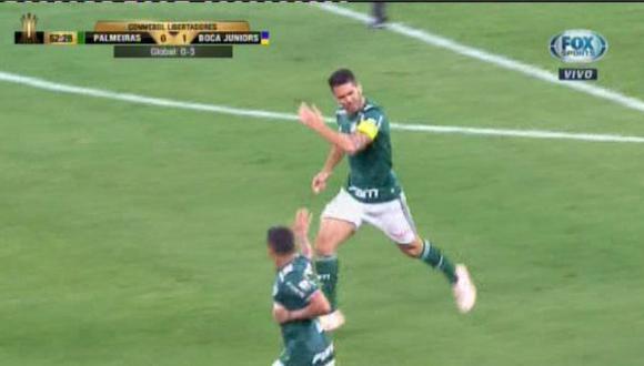 Boca Juniors vs. Palmeiras: 'xeneizes' recibieron este gol para el 1-1. (Foto: captura)