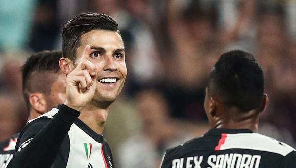 Cristiano Ronaldo festeja su gol ante Bayer Leverkusen en el Juventus Stadium de Turin. (Foto: AFP / Isabella BONOTTO)