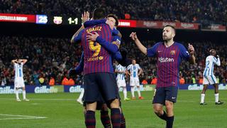 Barcelona venció 3-1 al Leganés y se afianzó en el primer lugar de la Liga española