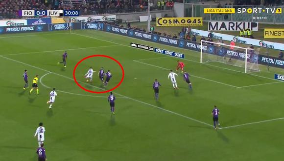 Juventus vs. Fiorentina: mira el gol del uruguayo Rodrigo Bentancur para el 1-0. (Foto: captura)