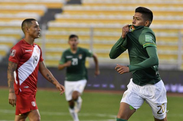 Ramiro Vaca scored the only goal in the match between Peru and Bolivia.  (Agencies)