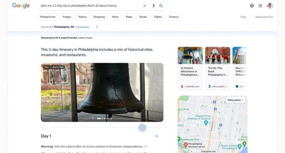 AI-powered Google tool creates personalized travel itineraries for users through generative search experience
