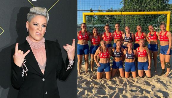 Pink se ofrece a pagar la multa de la selección Noruega por no usar bikini. (Foto: AFP/Instagram)