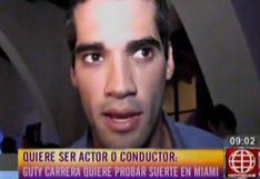 Guty Carrera reapareció en Miami y prefirió no hablar sobre fotos eróticas