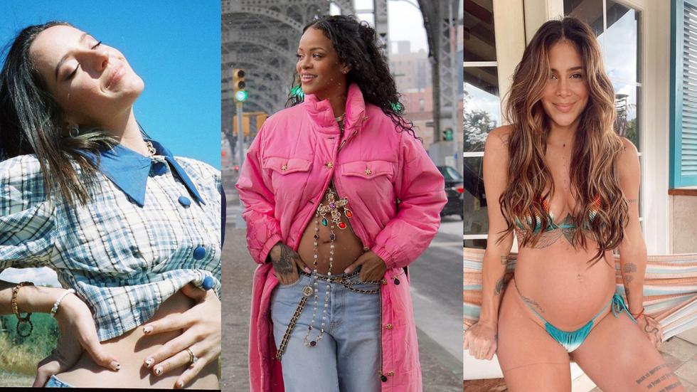 Recorre la galería de imágenes y descubre qué otras celebridades se encuentran en la dulce espera. (Fotos: Instagram Evaluna Montaner, Rihanna, Greeicy)