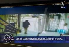 Lima: cámara grabó el asalto a Banco de la Nación en La Victoria