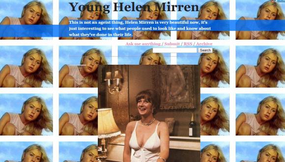 Tumblr: cuenta muestra fotos de Helen Mirren de joven