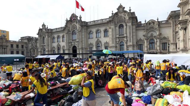 Voluntarios y donaciones siguen llegando a Palacio de Gobierno - 1