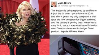 ¿Joan Rivers promueve el iPhone 6 desde el más allá?