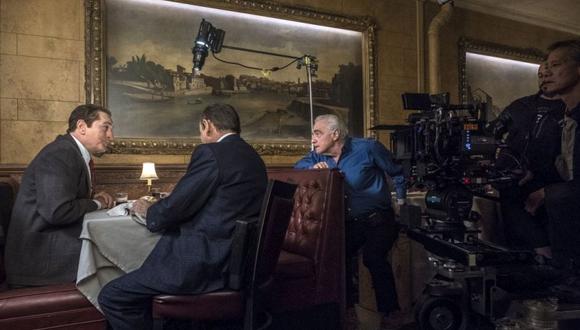 El cineasta Martin Scorsese durante el rodaje de "The Irishman", película producida por Netflix que tiene un estreno reducido en salas.