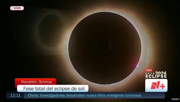 Eclipse Solar Total visto desde Mazatlán, México. (Foto: Captura de video)