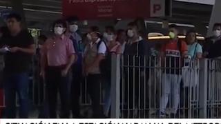 Coronavirus en Perú: aglomeración de pasajeros y pocos buses en estación Naranjal
