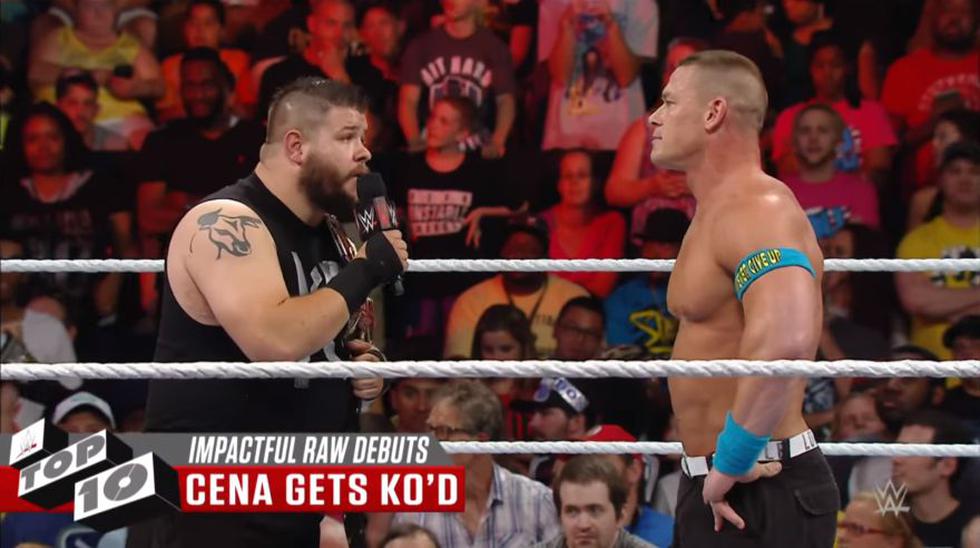 Kevin Owens debut&oacute; el 18 de mayo de 2015 atacando a John Cena. (Foto: WWE - YouTube)