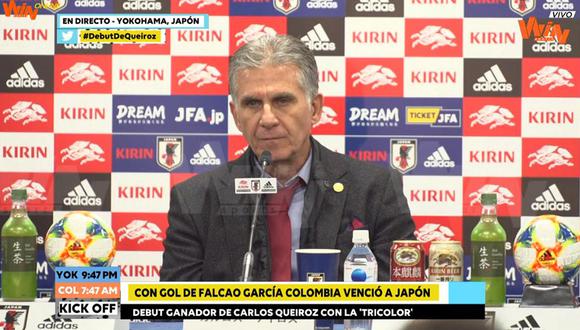 Carlos Queiroz debutó con victoria al frente de la Selección Colombia. (Foto: captura)