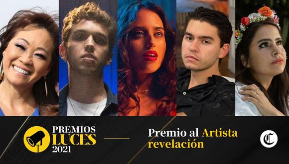 Los nominados a los Premios Luces 2021 al Artista Revelación.