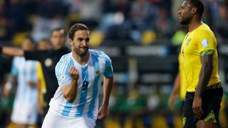 Argentina vs. Jamaica: Higuaín marcó el 1-0 ante los caribeños