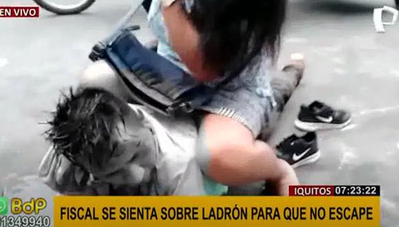 El accionar del delincuente quedó registrado por las cámaras de seguridad de la zona donde perpetró el asalto | Foto: Captura de video / Buenos Días Perú