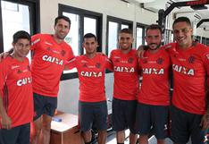 Miguel Trauco y su primer encuentro con compañeros del Flamengo