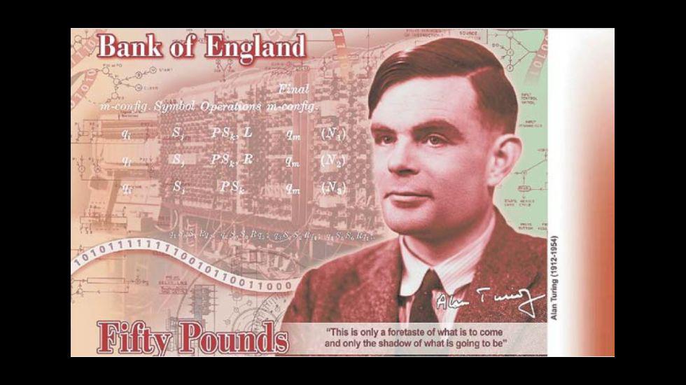 El científico británico Alan Turing aparece ahora en el billete de 50 libras.