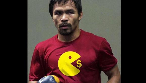 Manny Pacquiao provoca a Floyd Mayweather con imagen en su polo