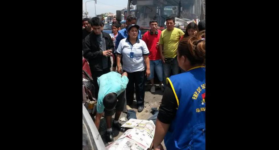Orión vuelve a teñir de sangre las pistas de Lima. (Foto @elzurdo4d2)