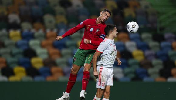 Cristiano Ronaldo, protagonista en el partido amistoso entre España y Portugal en Lisboa | Foto: Carlos Costa / AFP