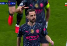 Sorprendió a Lunin: Bernardo silva anota el 1-0 de Manchester City vs. Real Madrid | VIDEO