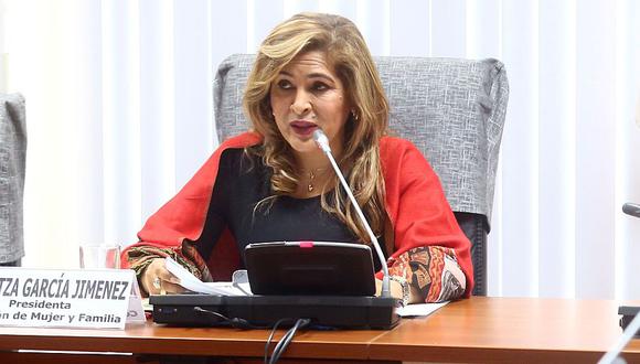 Martiza García, presidenta de la Comisión de la Mujer y la Familia del Congreso, ha sido criticada por sus declaraciones sobre la violencia contra la mujer. (Congreso de la República)