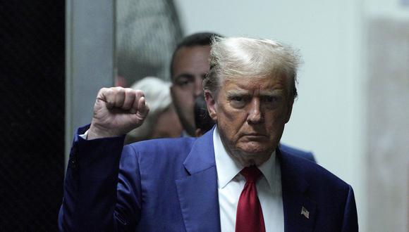 El expresidente de Estados Unidos, Donald Trump, en el Tribunal Penal de Manhattan en la ciudad de Nueva York, el 30 de abril de 2024. (Foto de Eduardo Munoz / POOL / AFP)