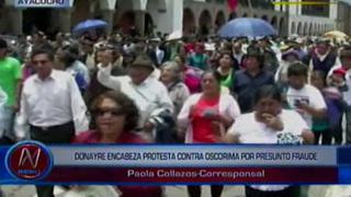 Edwin Donayre encabezó protesta contra reelección de Oscorima